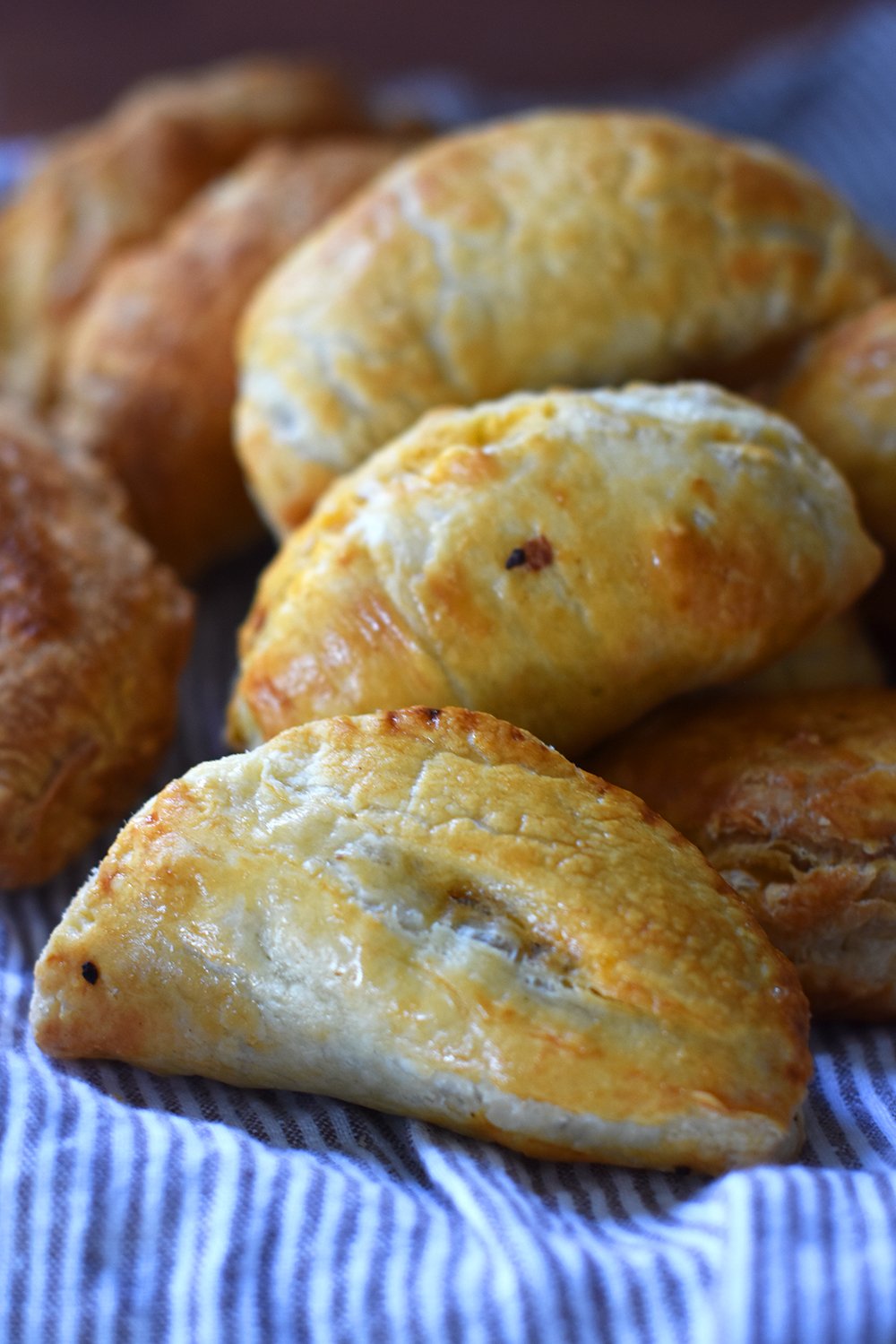Easy homemade beef empanadas with puff pastry.