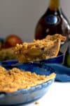 An apple pie full of brandied apples and delicious crumble topping! #crumbleapple #brandy