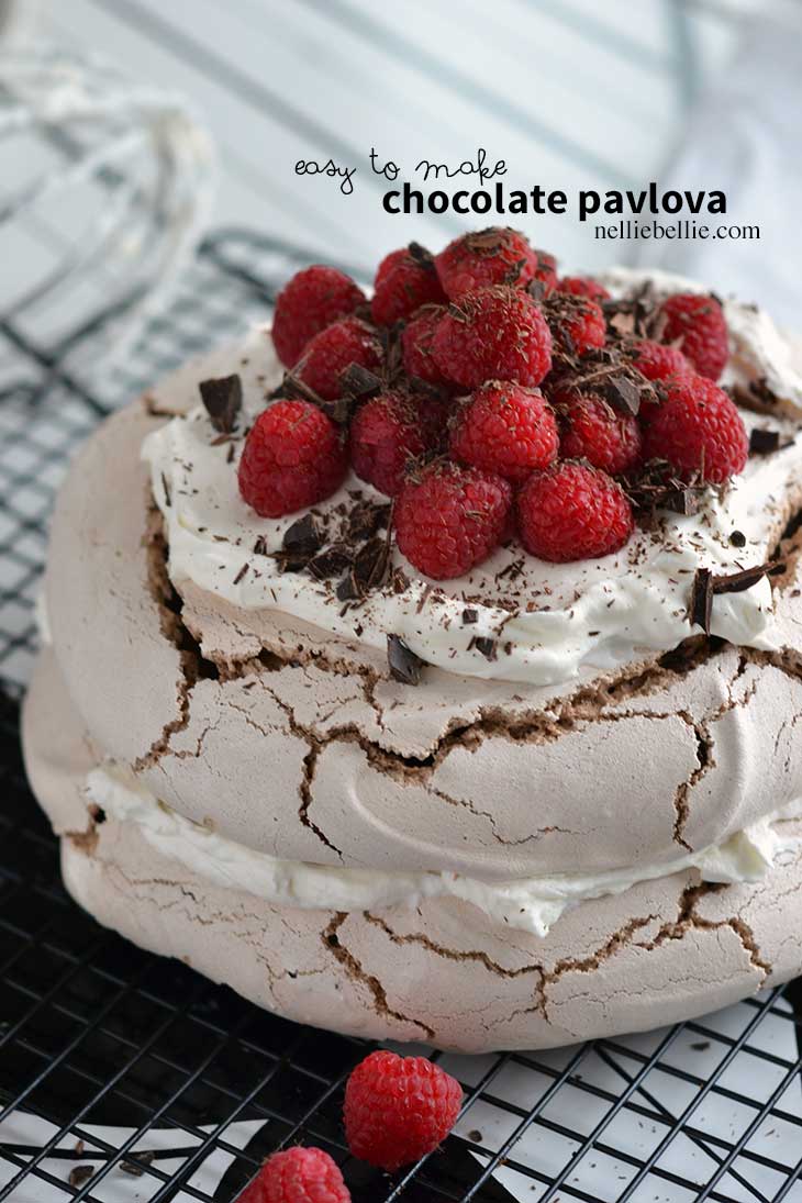 This chocolate pavlova recipe is simple and delicious!