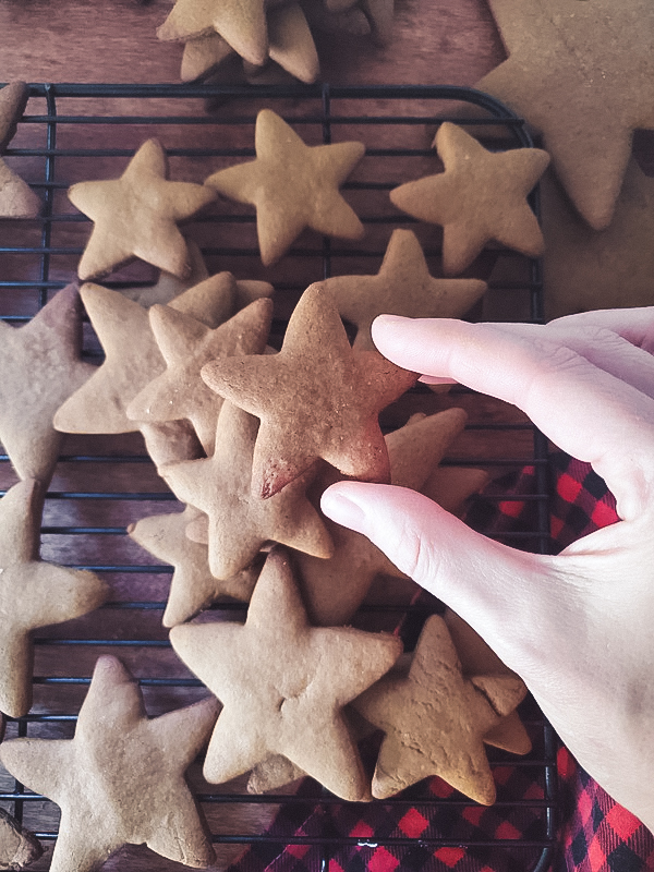 easy gingerbread cookie recipe perfect for cutouts and men.