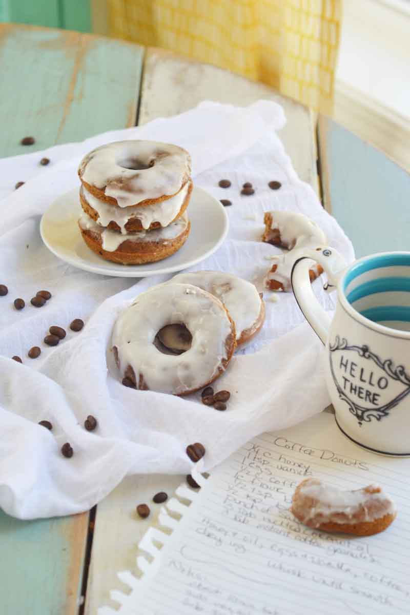 Coffee Donuts with whiskey icing are easy to make, full of yummy flavor, and the absolute best thing on a weekend morning!
