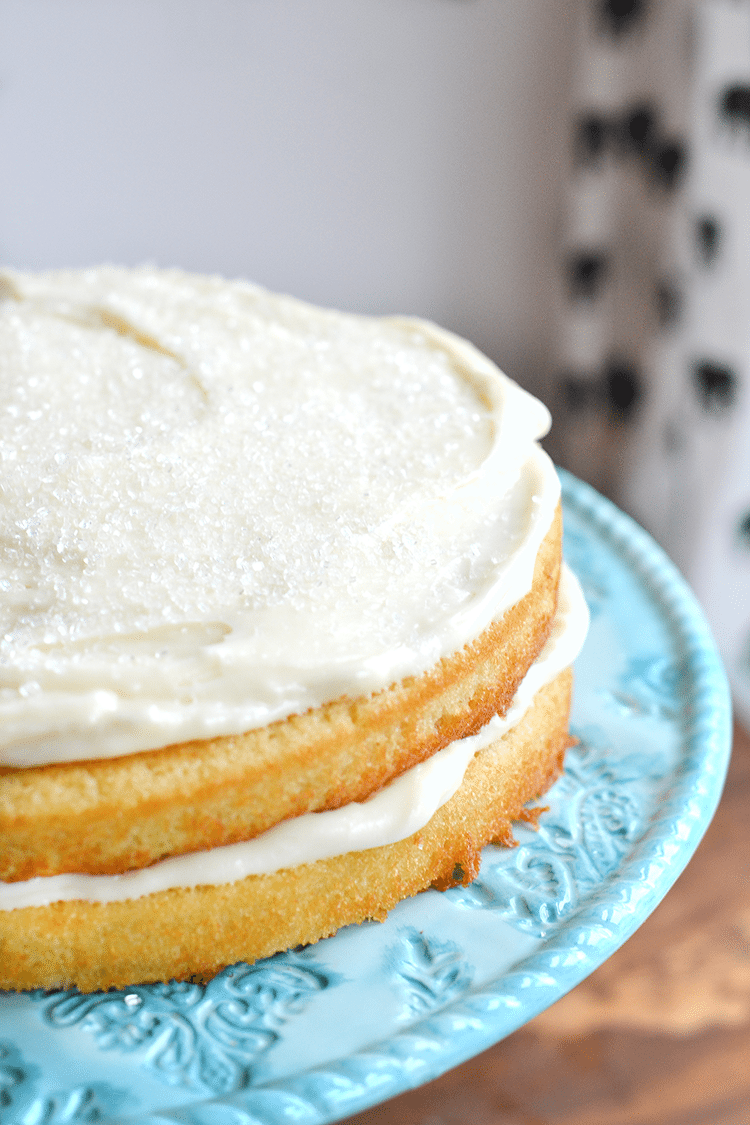 homemade white cake recipe is the best, simplest homemade white cake. | nelliebellie.com